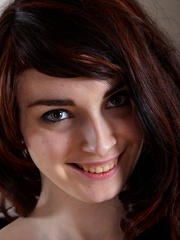 Hairy babe Melanie Kate shows off for the camera